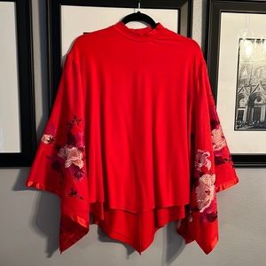 Red Free People Asian Style top. Worn once.